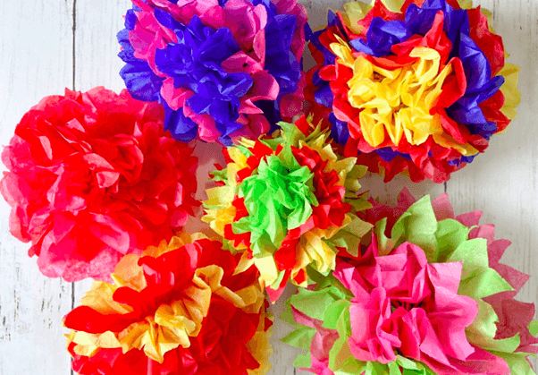 Colorful Mexican Paper Flowers