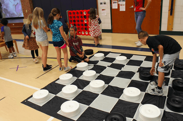 Giant checkers board 