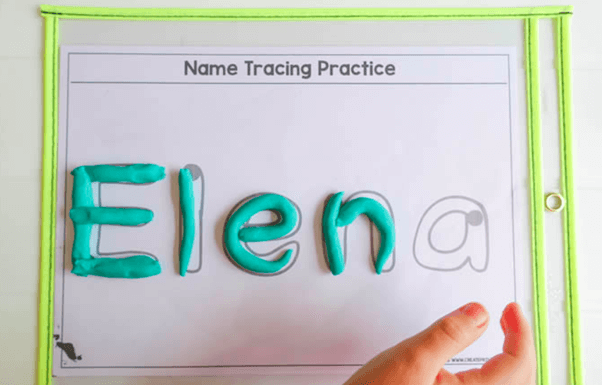 Playdough Writing activity 