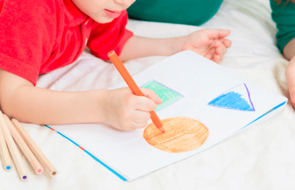 Drawing Shapes writing activity for kindergarten 