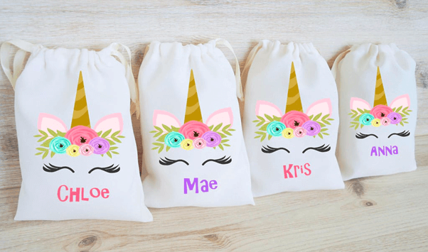 Unicorn party bags and favors