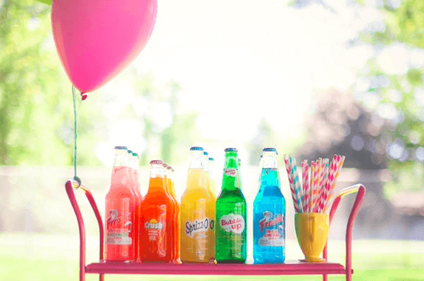 colorful soda station