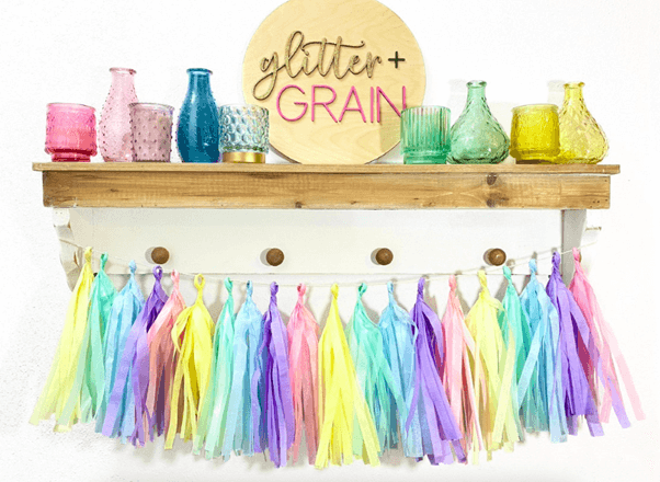 colorful unicorn tassels