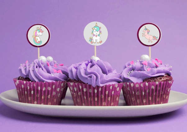 unicorn cupcake toppers