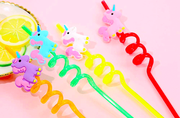 Reusable unicorn straws