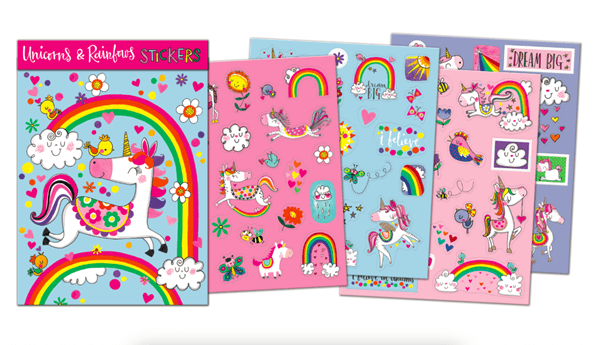 set of unicorn stickers