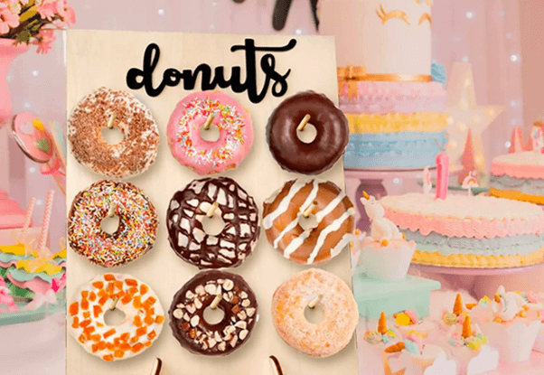 colorful donut wall