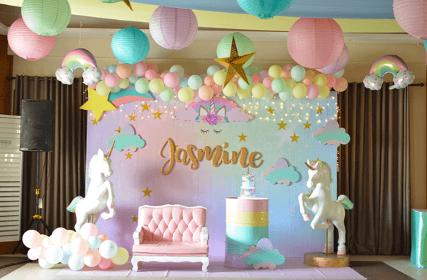 whimsical unicorn stage