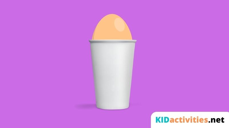 Egg in a cup for playing Egg and cup race