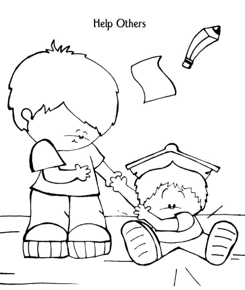 Help others Coloring Page