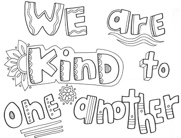 Kindness Coloring Page