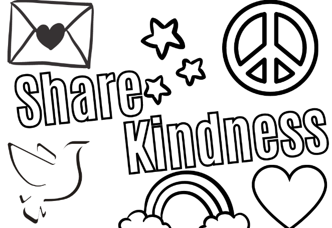 Share Kindness Coloring Page