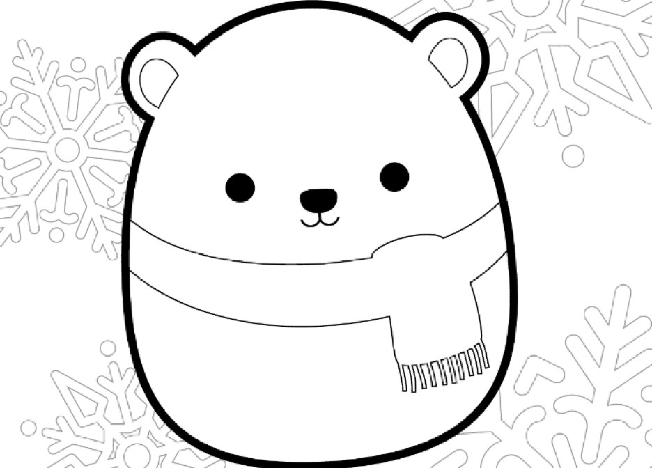 Polar Bear Squishmallow Coloring Page