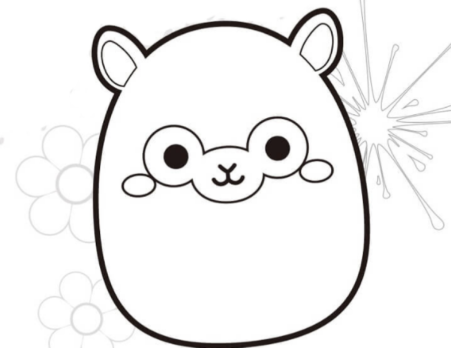 Sloth Squishmallow Coloring Page