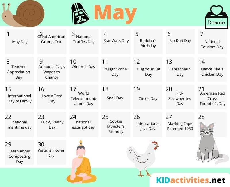 may calendar themes