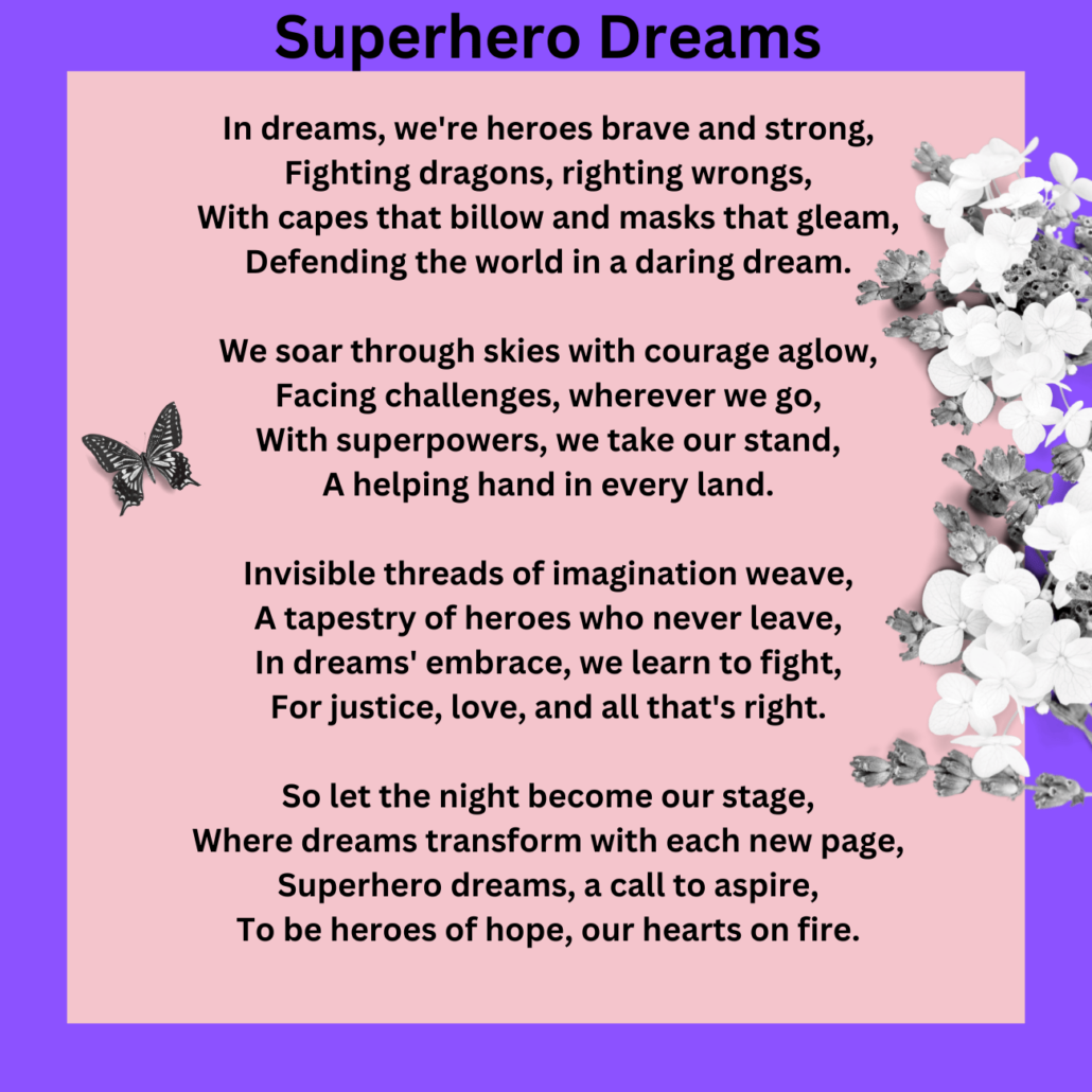 Superhero Dreams Poem for Second Graders