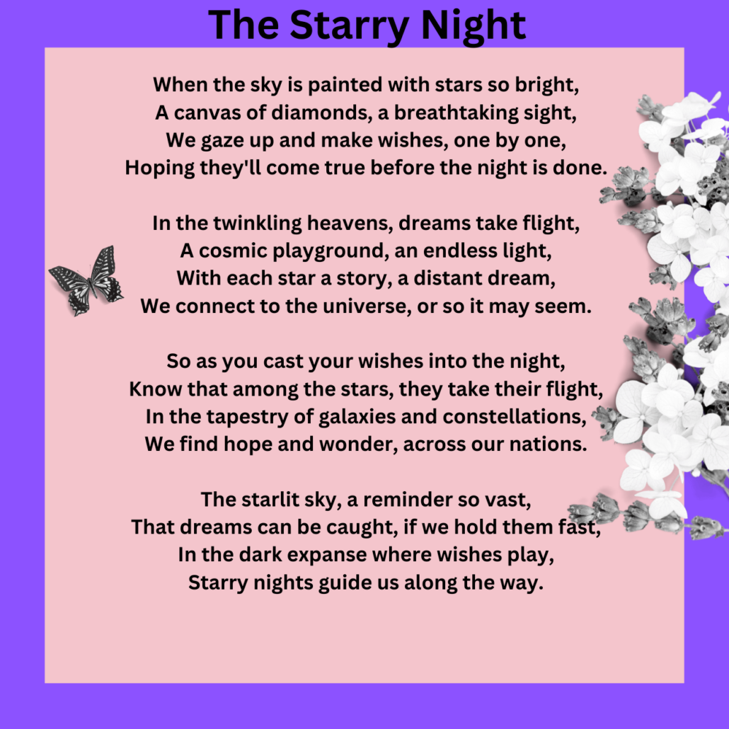 The Starry Night Poem for Second Graders
