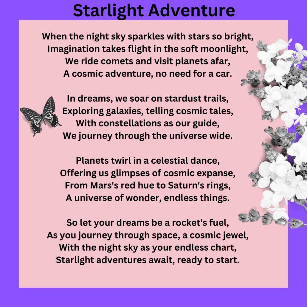 Starlight Adventure Poem for Second Graders