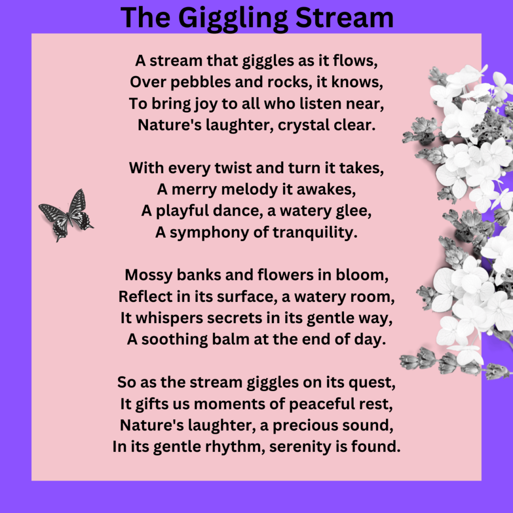 The Giggling Stream Poem for Second Graders
